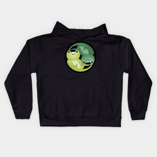 Kawaii Frog Drawing Yin Yang Balance Symbol Kids Hoodie